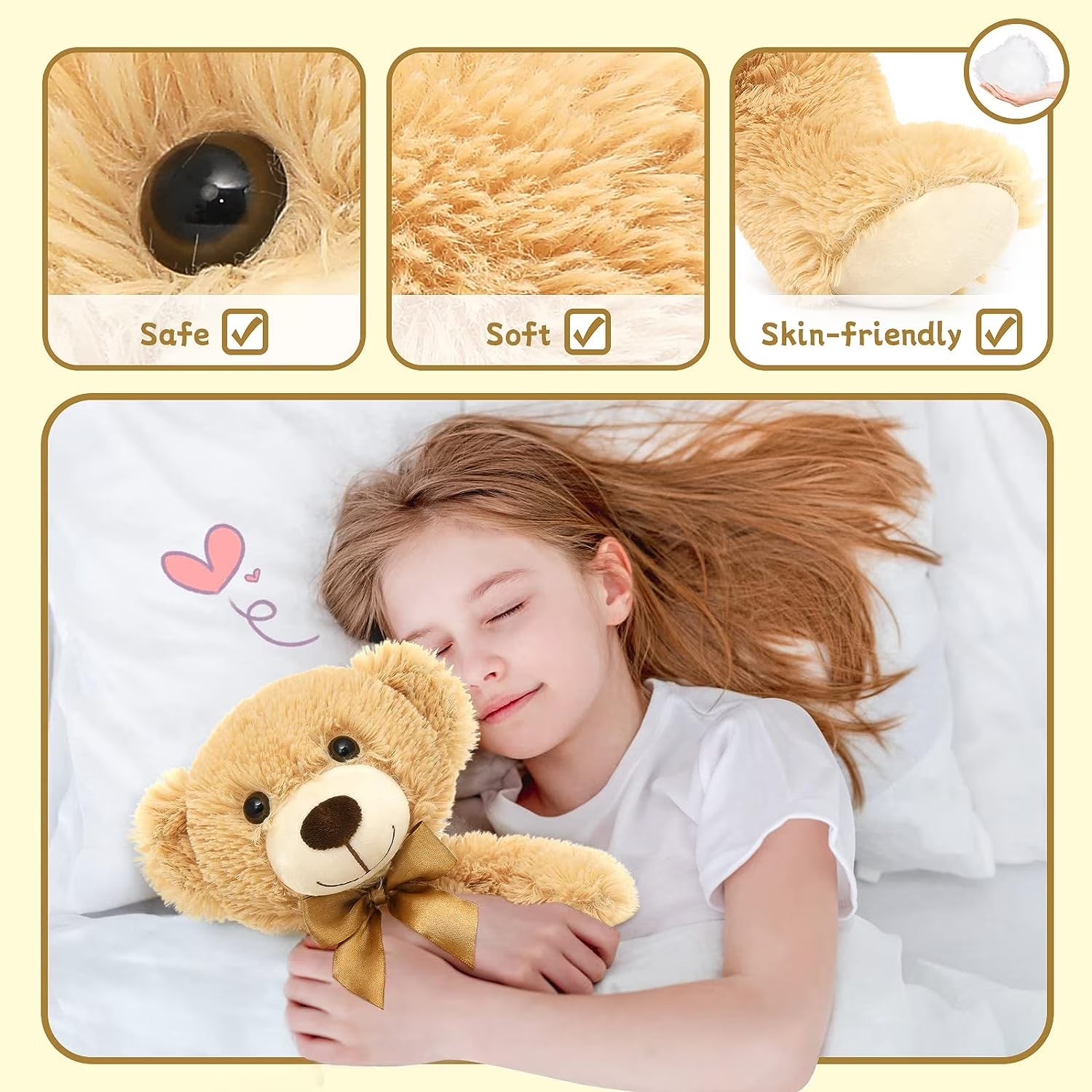 12 Packs Teddy Bear 14" Bulk Stuffed Animals Baby Shower Plush Toy