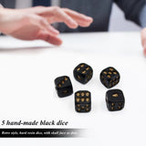 Resin 3D Skeleton Face Gaming Dice Gothic Style 5 Pieces Halloween Skull Dice Scary Novelty Dice Table Decoration for Club Pub