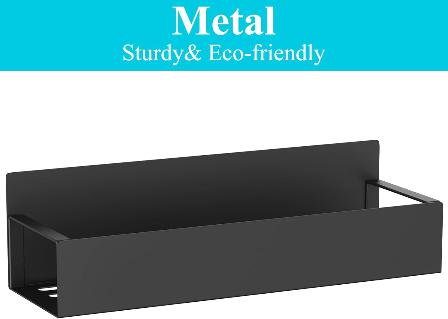 Metal Magnetic Spice Rack for Refrigerator Black, 4 Pack