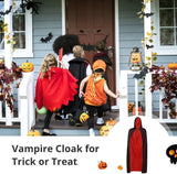 Vampire Cloak, Reversible Black & Red Halloween Hooded Cape for Men & Women