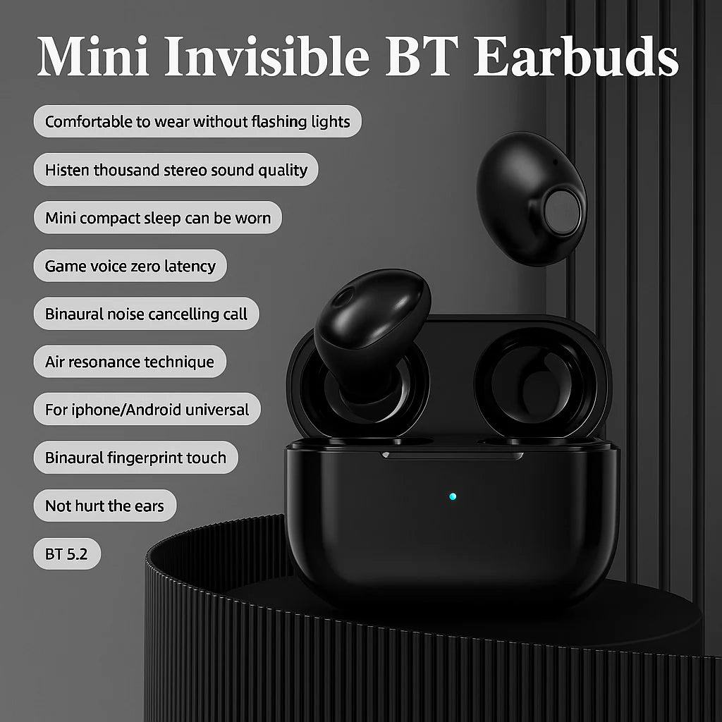 2026 NEW Mini Earbuds Invisible Sleep Headphone Bluetooth 5.2 Earphones Wireless