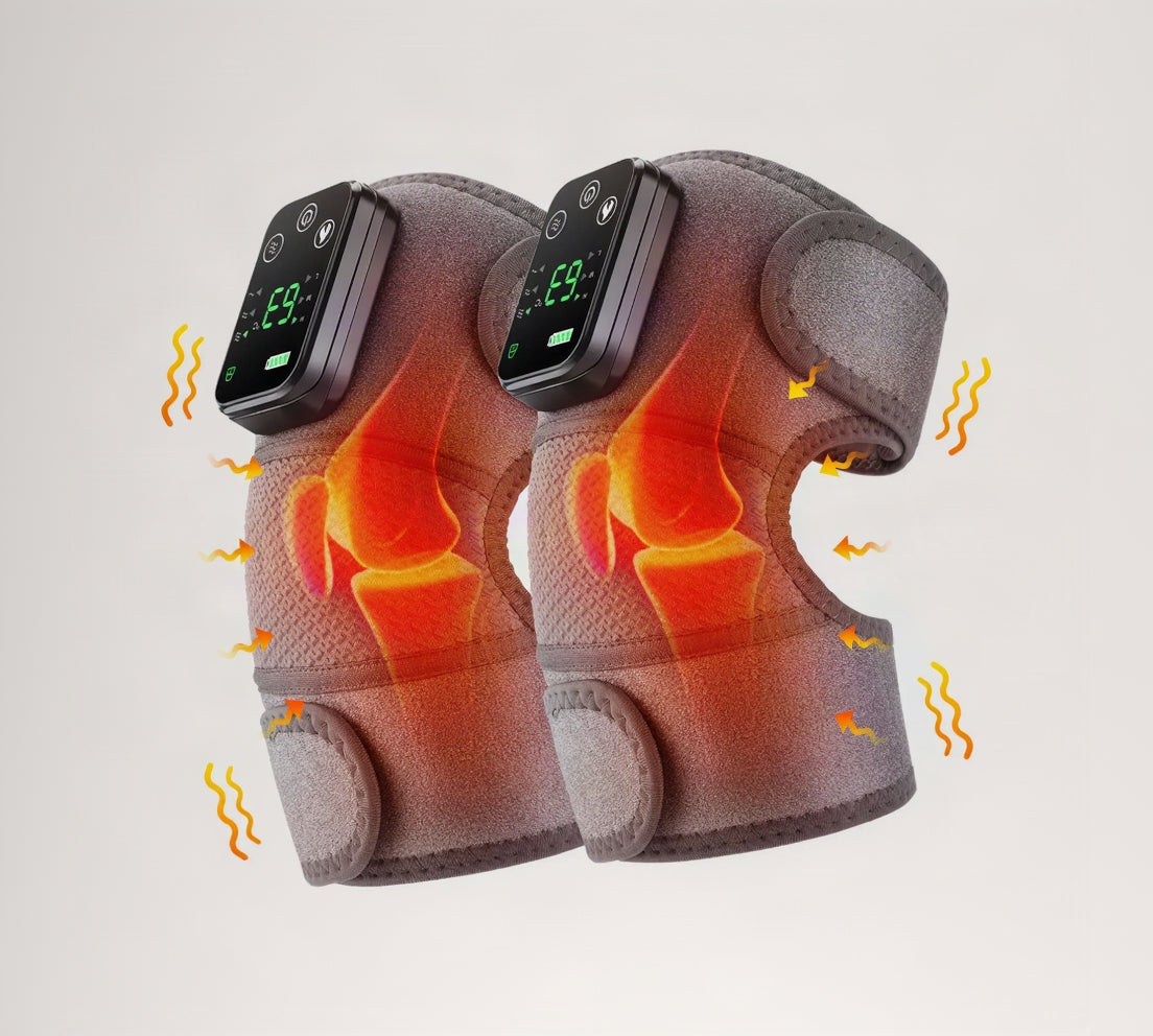Electric Heated Vibration Knee Massage Physiotherapy Pad 3 in 1 Massager for Shoulder Elbow Hot Compress Pain Relief
