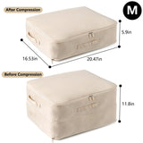 1Pc Foldable Storage Bag for Comforter Quilt Blanket Clothes Season Changing Organization Pillows Beddings with Dual Zippers
