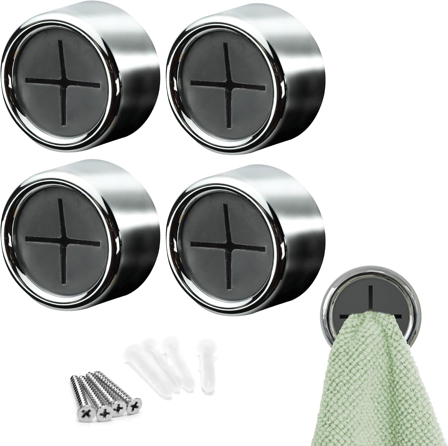 Adhesive Push Towel Hooks