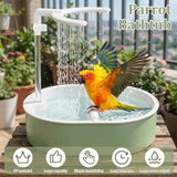 Electric Parakeet Bird Bath Fountain with Shower, USB Automatic Circulating Water