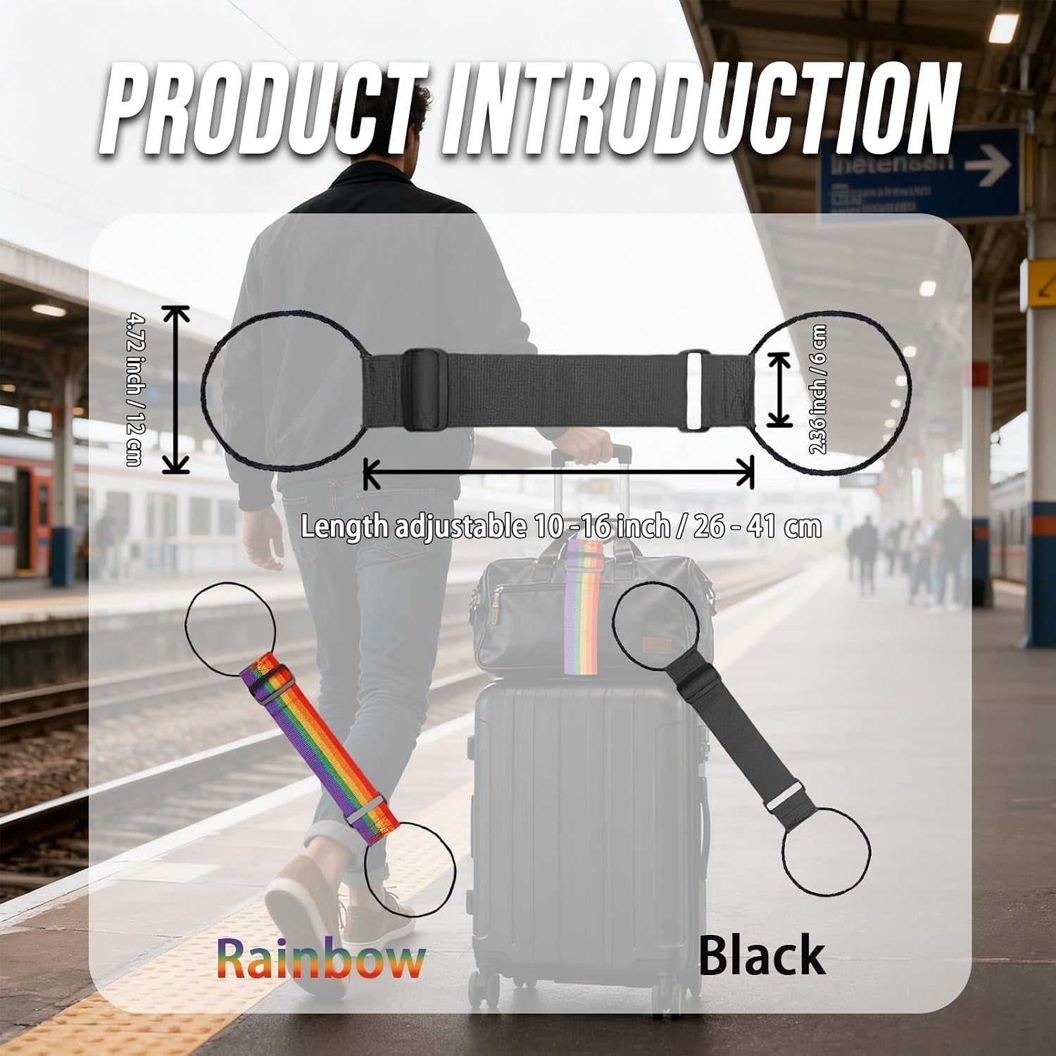 Adjustable Luggage Connector Straps (4PCS)