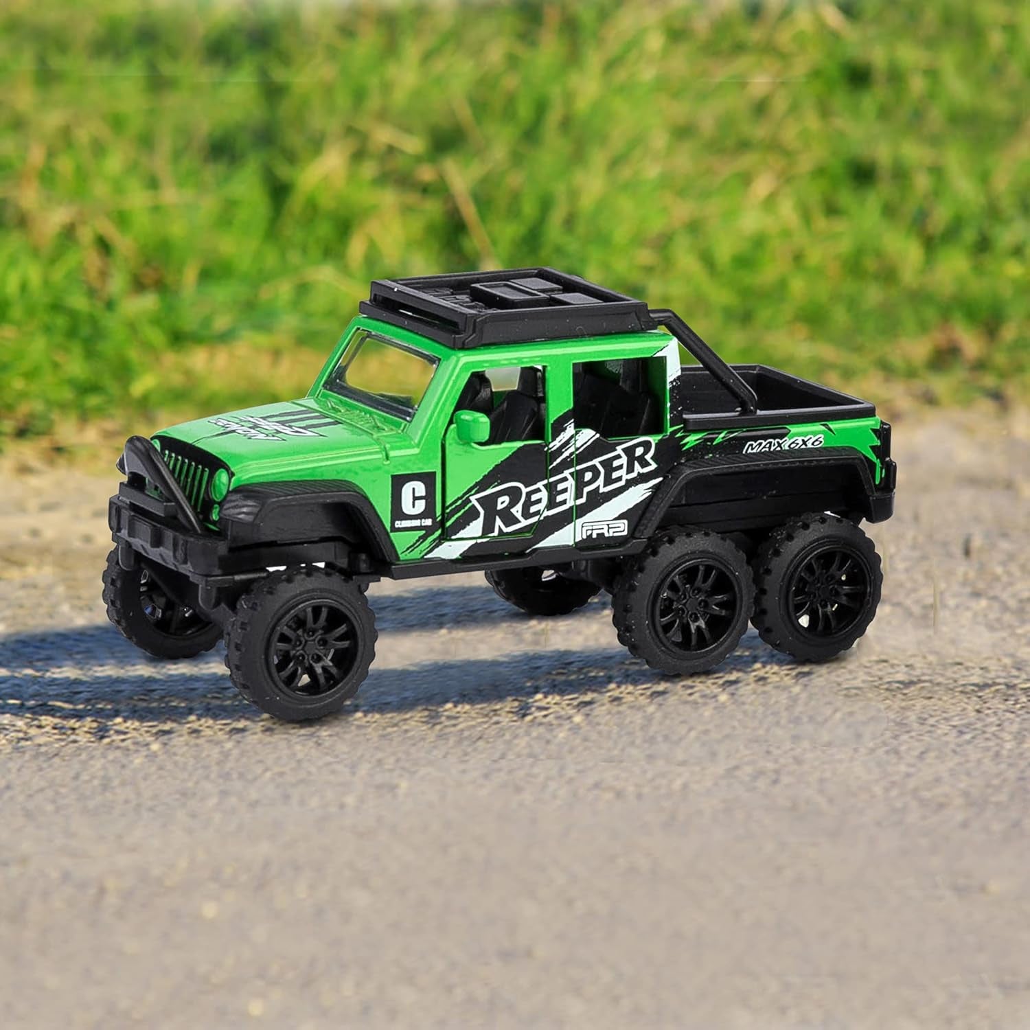 Pick-Up Trucks Open Door Die Cast Metal Toy Cars Pull Back 4 Pack
