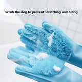 Silicone Pet Grooming Glove – Hair Removal & Bath Brush