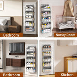 5-Tier Over-the-Door Organizer – Hanging Storage with 10 Side Pockets