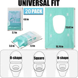 Disposable Toilet Seat Covers, Travel Size, 20 Pack, Gentle Toilet Seat Protectors for Home, Bathroom, Hotel, Salon, Adults and Kids
