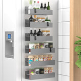 Metal Magnetic Spice Rack for Refrigerator Black, 4 Pack