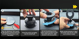 360° Adjustable Rotating Folding Magnetic Phone Holder Vacuum Suction Mag Stand for Car Navigation Gym Kitchen - Universal GPS Streaming Bracket