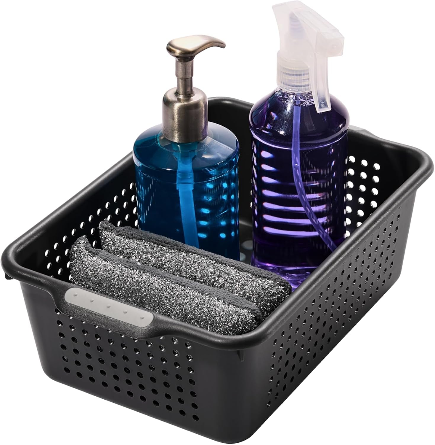 Portable Storage Basket – Bathroom & Kitchen Organizer with Soft Grip Handle