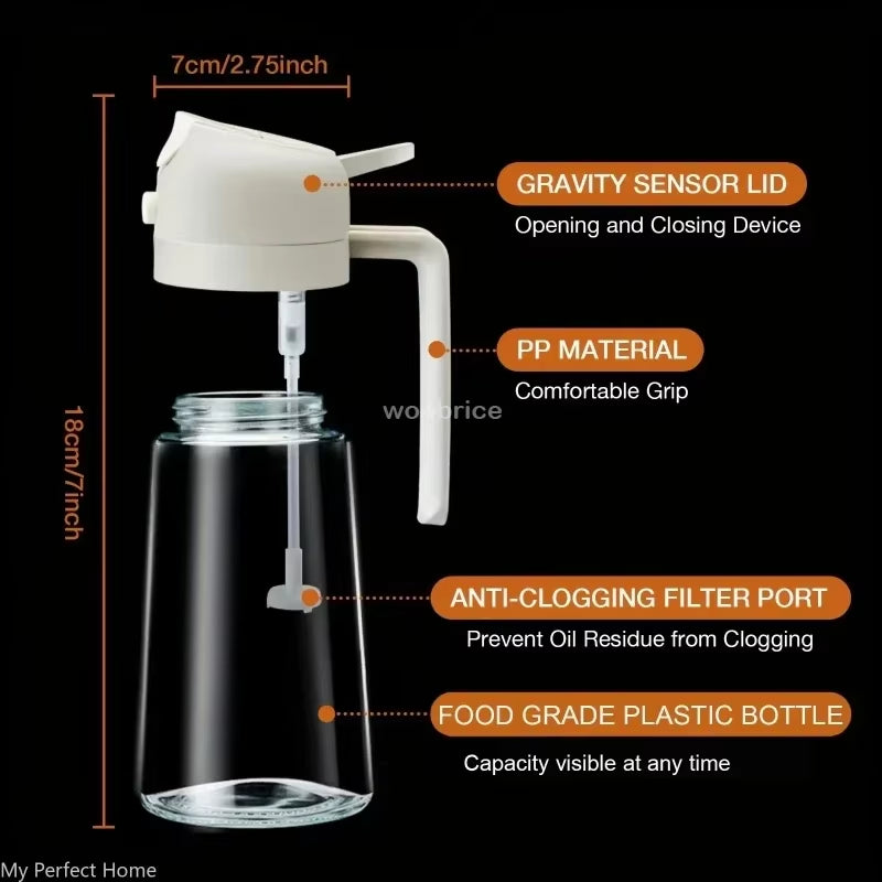 2-in-1 Oil Sprayer Bottle – Kitchen Olive Oil Dispenser