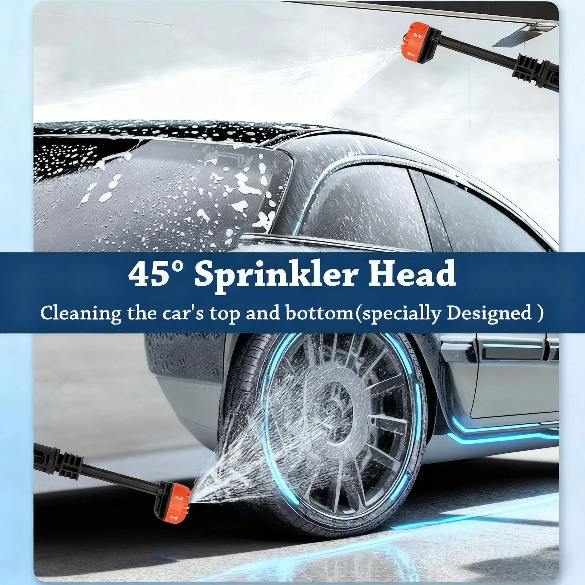 Electric Cordless High Pressure Car Wash Gun Washer Supplies Spray Cleaner Car Wash Cleaning for Car, Truck, Boat & More