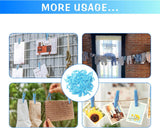 100PCS Mini Plastic Clothespins – Blue Laundry & Craft Clips