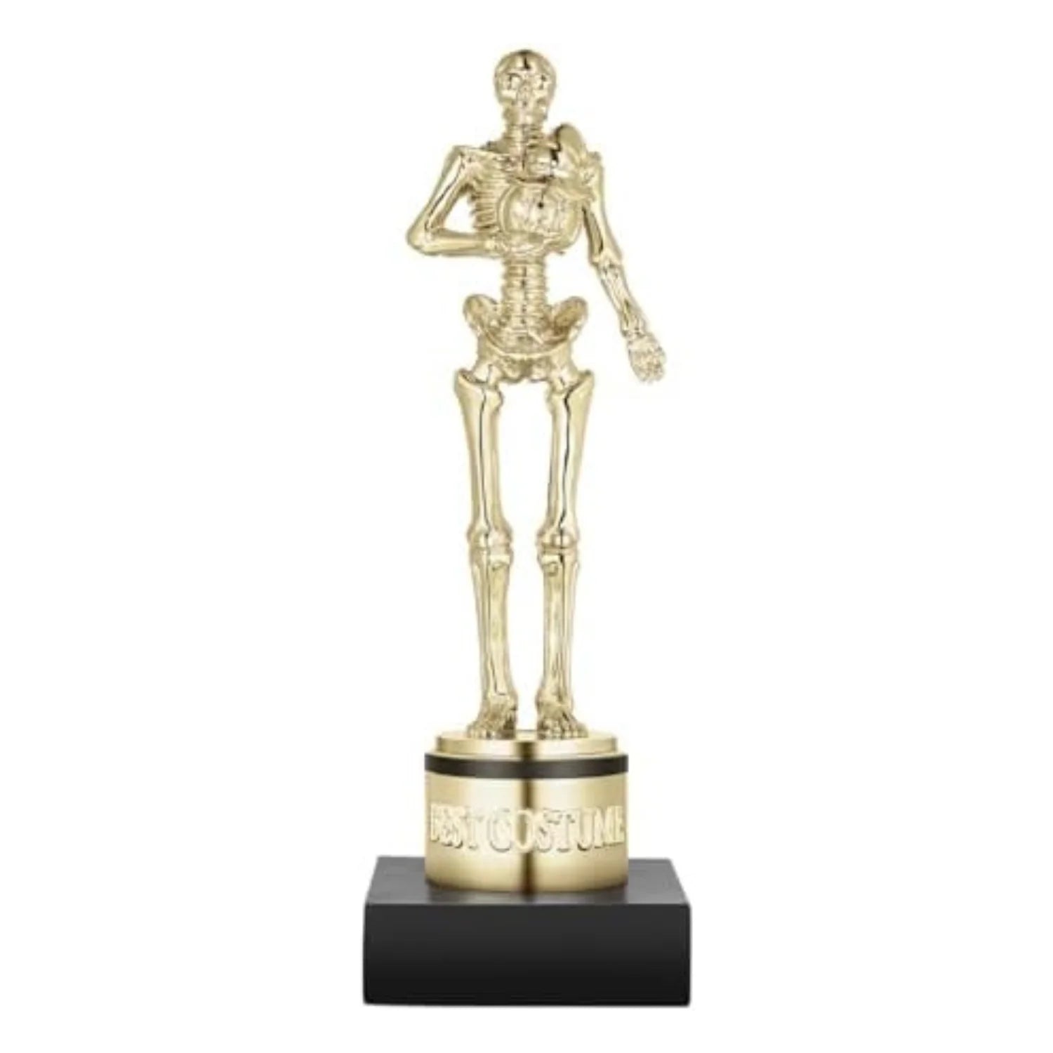 8" Gold Halloween Skeleton Trophy, Best Costume Award
