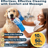 6PCS Grooming Bath Supplies for Dogs, Cats Dog Washing Gloves Dog Bath Brush Dog Shower Brush Pet Grooming Gloves Dog Grooming Kit Pet