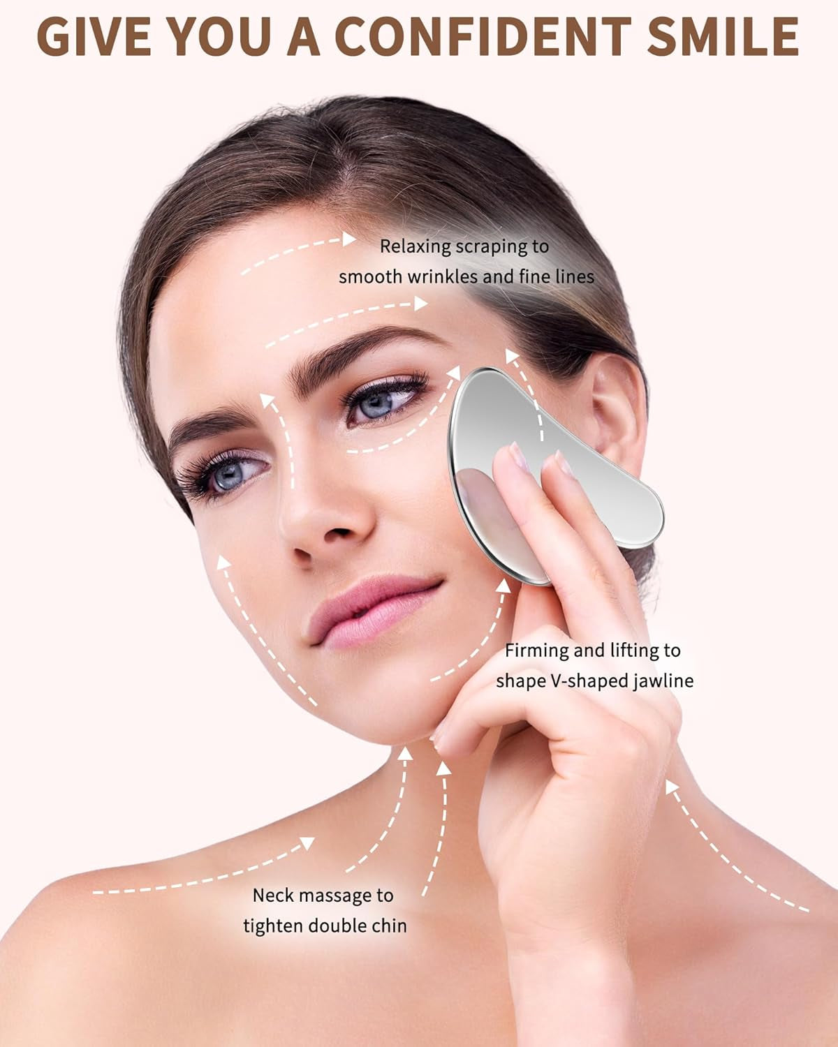 Stainless Steel Gua Sha Tool – Face & Body Massager