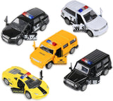 Pick-Up Trucks Open Door Die Cast Metal Toy Cars Pull Back 4 Pack