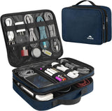 Electronics Organizer Travel Case, Cable Organizer Bag, Black