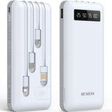 20000Mah Power Bank Portable Charger with Cables Compatible for Iphone, Android Cell Phone