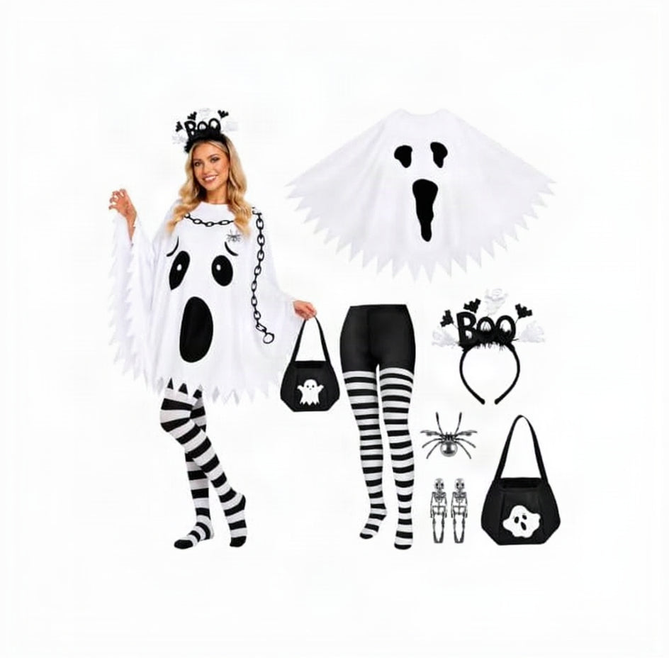 6 PCS Halloween Costume Set for Women Adult, Perfect for Halloween
