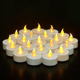 5 Pack Flamless Tea Lights Candles Battery Operated - Led Tea Lights Candles with Battry Powered Flickering Fake Tealights for Wedding Party Birthday Home Decoration (Warm White)