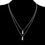 Titanium Steel Small Silver Brick Snake Pendant Gold Brick Snake Bone Chain Unisex Style Exquisite Snake Chain Collarbone Necklace Unique Geometric