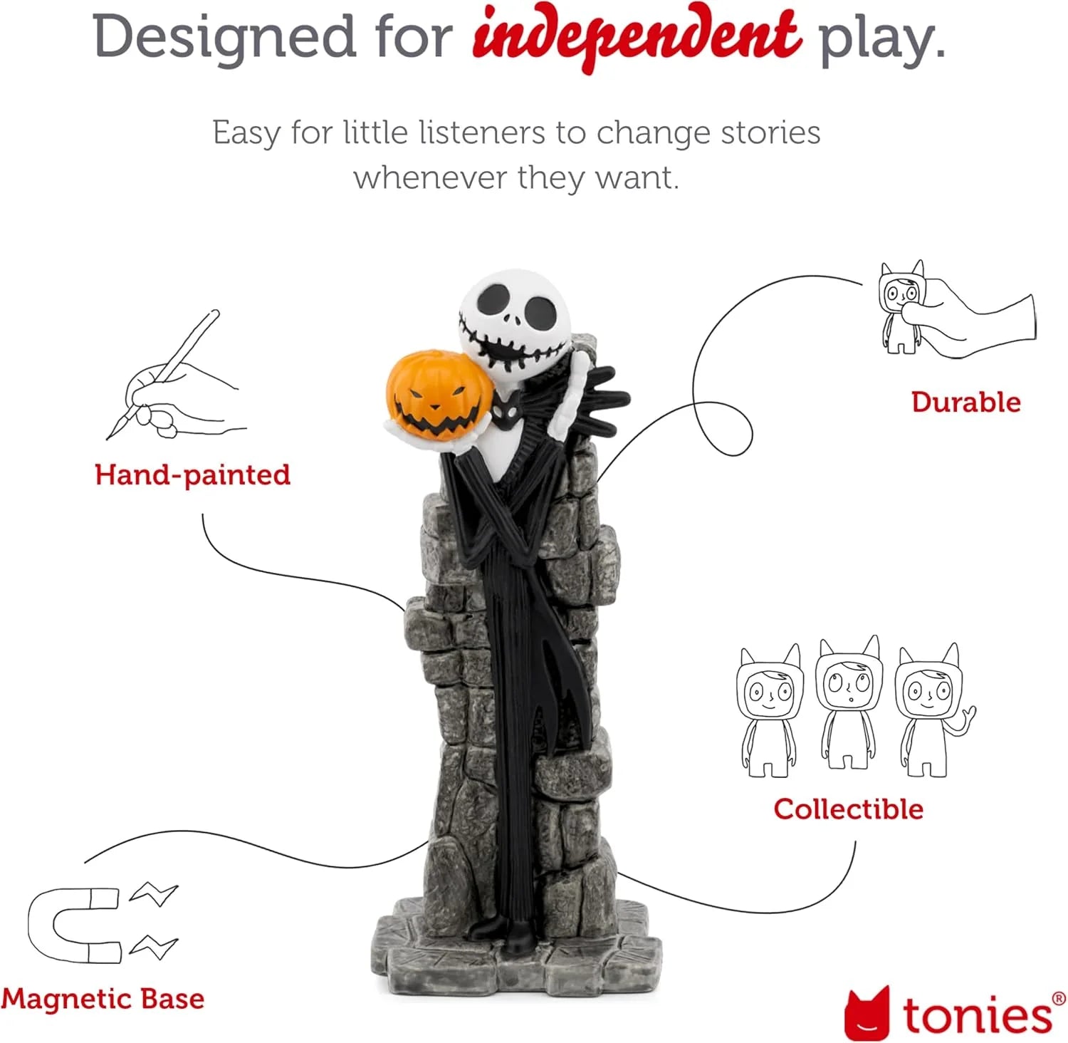 Tonies Jack Skellington Audio Toy Figurine from Disney'S the Nightmare before Christmas