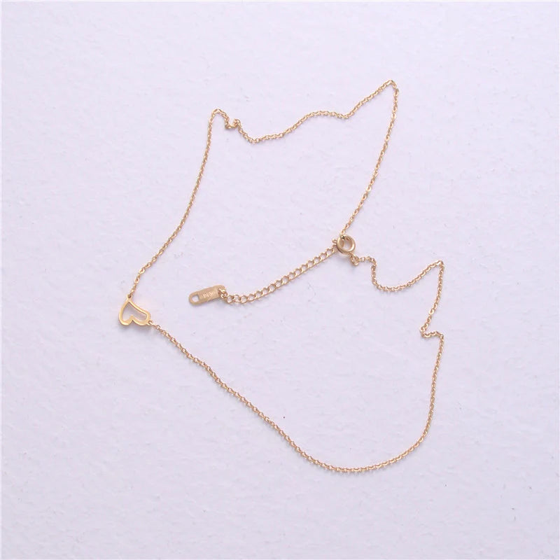 Initial Love Necklace for Women — 18K Gold Plated, Personalized Letter Pendant
