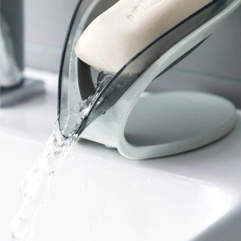 Leaf-Shaped Soap Holder for Bathroom Use