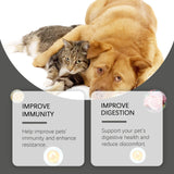 Pet Probiotic Chewable Tablets for Dogs & Cats Digestive Health Support, Immune Booster with Vitamin B2 & Yeast Selenium, 80 Tablets