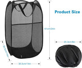 Collapsible Mesh Laundry Hamper – Foldable Pop-Up Basket