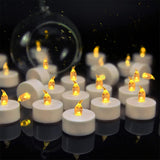 5 Pack Flamless Tea Lights Candles Battery Operated - Led Tea Lights Candles with Battry Powered Flickering Fake Tealights for Wedding Party Birthday Home Decoration (Warm White)
