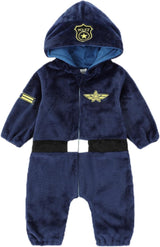 Unisex Baby Animal Costume Flannel Hooded Romper Cosplay Jumpsuit