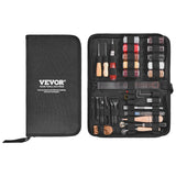 Leather Working Tools Kit, 38 PCS Leather Craft Tools with Portable Canvas Storage Bag, Engraving Punching Sewing Stamping Cutting Tools, Ideal for Beginners DIY Enthusiasts and Professionals