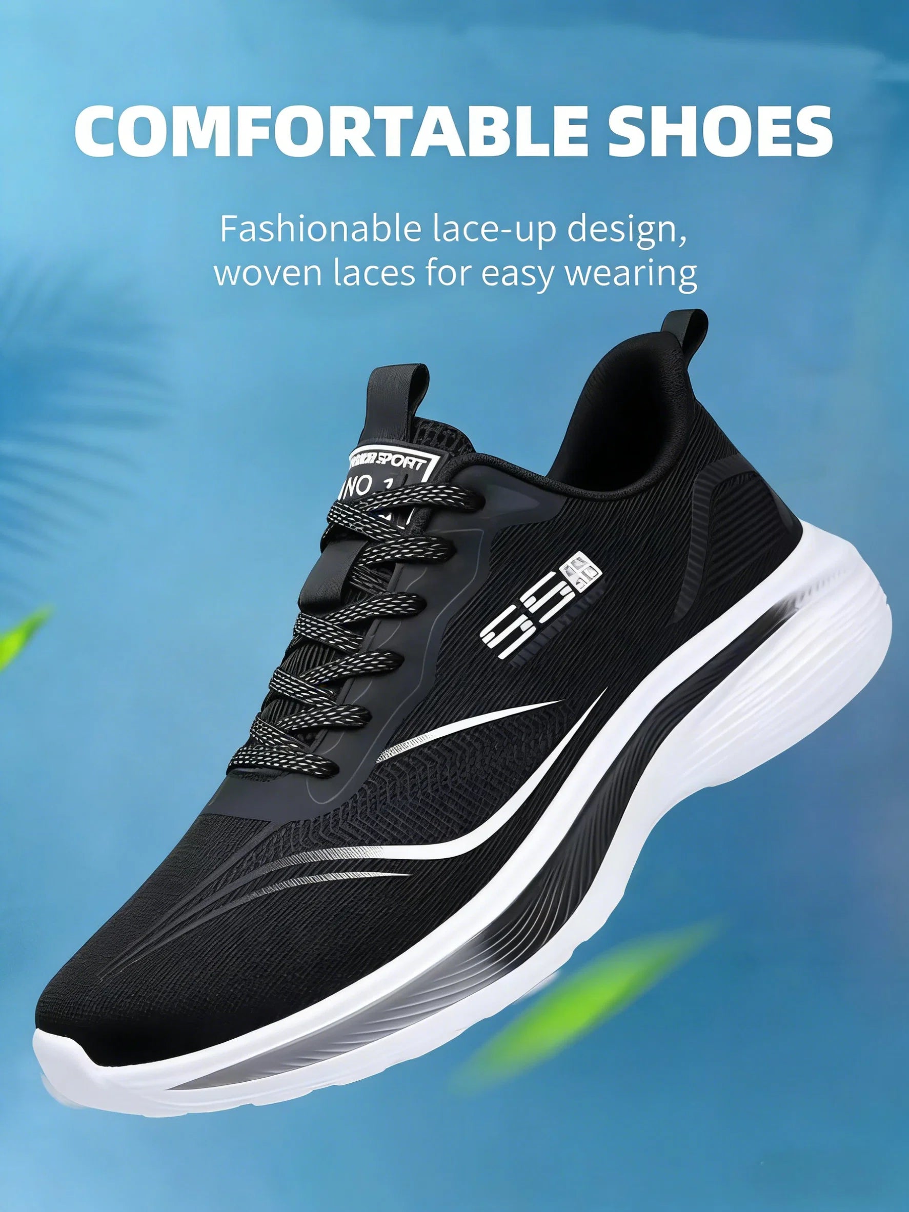 Men'S Breathable Mesh Running Shoes | Stable Support Training Sneakers