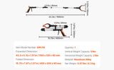 43" Foldable Reacher Grabber with LED Light & Rotating Jaw