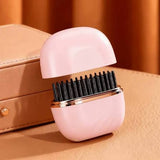 Mini Wireless Hair Straightener Brush – 2-in-1 Styler