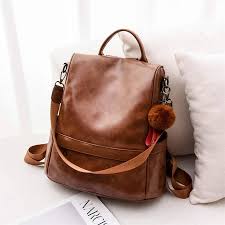 Women's Anti-Theft PU Leather Backpack Purse – Fashion Shoulder Bag