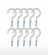 10 Pack 2-Inch Ceiling & Wall Screw Hooks for Hanging Plants