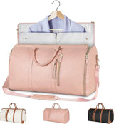 PU Leather Travel Bag – Foldable Overnight Storage Handbag